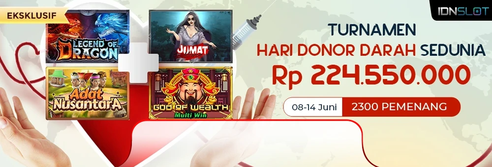 Turnamen IDNSLOT Hari Donor Darah Sedunia